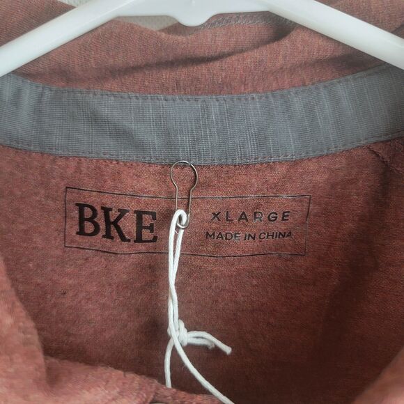 Buckle Mens Size XL Red Burgandy Cotton Spandex Short Sleeve Polo NWT - Picture 3 of 9